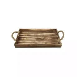 Online Wooden Tray with Rope Handles Decorative Trays