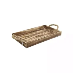 Online Wooden Tray with Rope Handles Decorative Trays