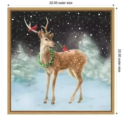 Best Woodland Celebration Framed Canvas Art Print Christmas Art & Wall Decor