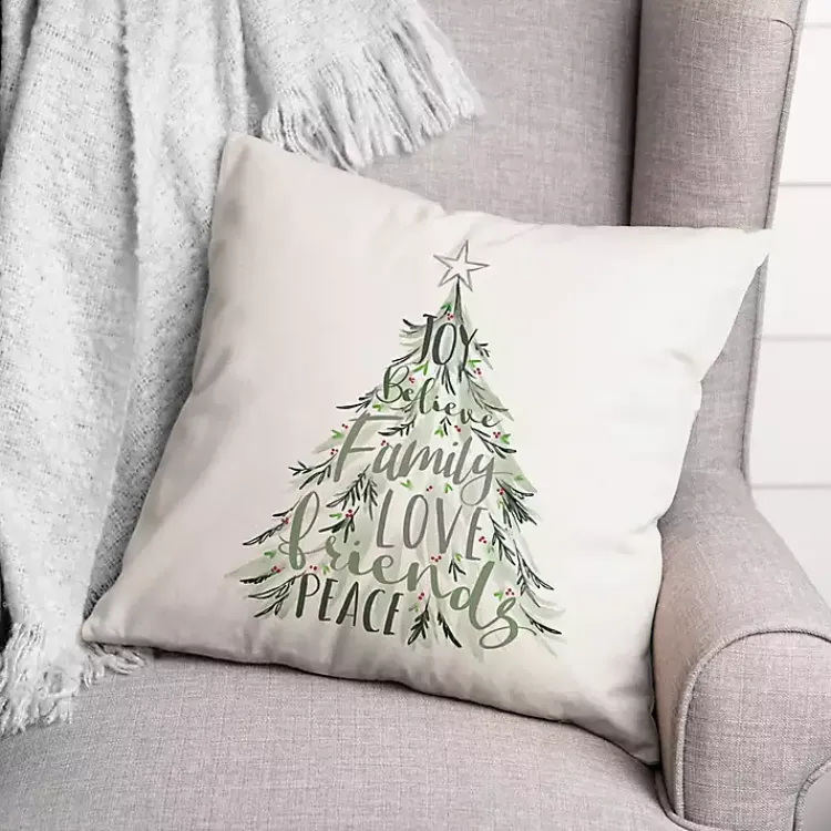 Best Word Tree Christmas Pillow Christmas Pillows