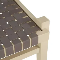 Kirklands Home Benches & Ottomans|Woven Leather Natural Wood Bench Brown