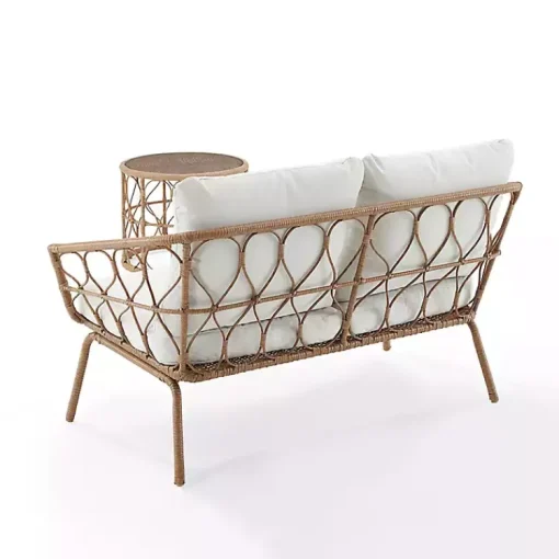 Kirklands Home Outdoor Sets|Woven Loop Rattan 2-pc. Outdoor Loveseat Set