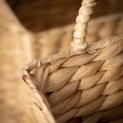 New Woven Recgle Baskets with Handles, Set of 2 Baskets & Boxes