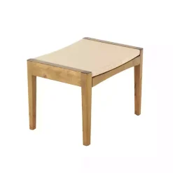 Kirklands Home Benches & Ottomans|Woven Rope and Birch Wood Stool Ottoman Brown