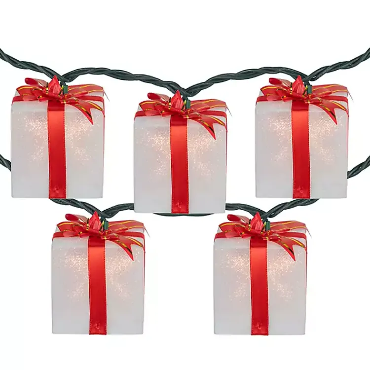 Discount Wrapped Christmas Gifts 10-pc. String Lights Christmas Tree Decorations