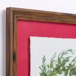 Clearance Wreath with Red Ribbon Framed Art Print Christmas Art & Wall Decor