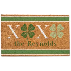 Kirklands Home Doormats|XOXO Clover Personalized Coir Doomat