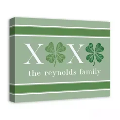New XOXO Clover Personalized Canvas Wall Plaque St Patricks Day Decorations