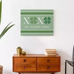 New XOXO Clover Personalized Canvas Wall Plaque St Patricks Day Decorations