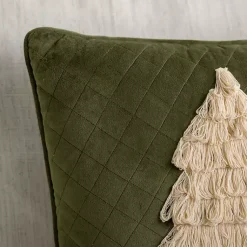 Discount Yarn Fringe Christmas Tree Pillow Pillows