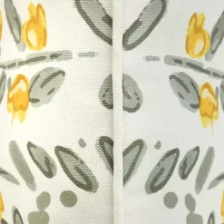 Kirklands Home Outdoor Cushions & Pillows|Yellow & Gray Floral Outdoor Pillow