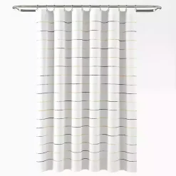 Kirklands Home Shower Curtains|Yellow and Gray Ombre Stripe Shower Curtain