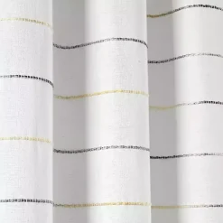 Kirklands Home Curtains & Drapes|Yellow and Gray Stripe Curtain Panel Set, 95 in.