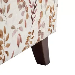 Kirklands Home Accent Chairs|Yellow and Orange Leaf Upholstered Accent Chair