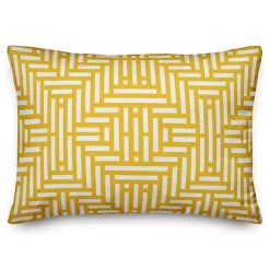 Kirklands Home Outdoor Cushions & Pillows|Aztec Outdoor Accent Pillow Yellow