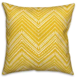 Kirklands Home Outdoor Cushions & Pillows|Chevron Dot Outdoor Pillow Yellow