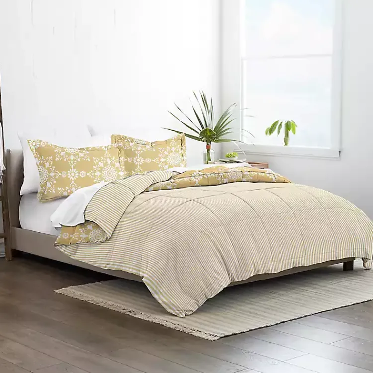 Kirklands Home Comforters|Daisy Medallion King 3-pc. Comforter Set Yellow