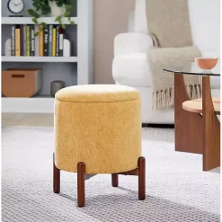 Kirklands Home Benches & Ottomans|Daniella Storage Ottoman Yellow