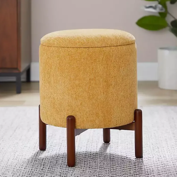 Kirklands Home Benches & Ottomans|Daniella Storage Ottoman Yellow