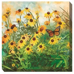 Kirklands Home Outdoor Wall Decor|Yellow Flowers Outdoor Canvas Art Print