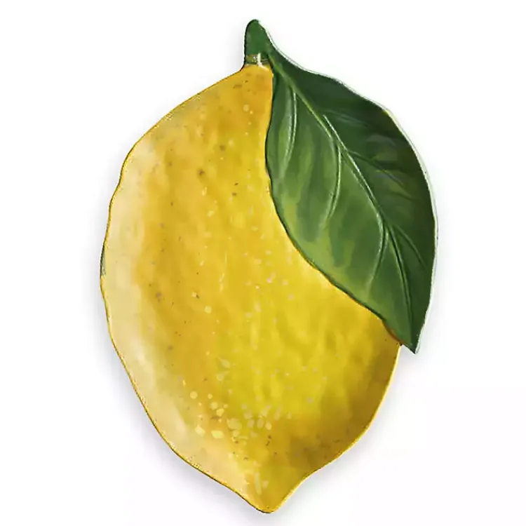 Kirklands Home Outdoor Dining|Lemon Melamine Serving Platter Yellow