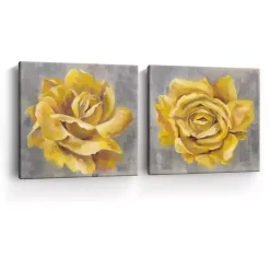 Kirklands Home Canvas Art|Roses Giclee Canvas Art Prints, Set of 2 Yellow