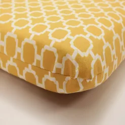 Kirklands Home Outdoor Cushions & Pillows|Rounded Outdoor Seat Cushions, Set of 2 Yellow