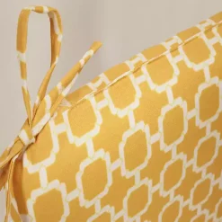 Kirklands Home Outdoor Cushions & Pillows|Rounded Outdoor Seat Cushions, Set of 2 Yellow