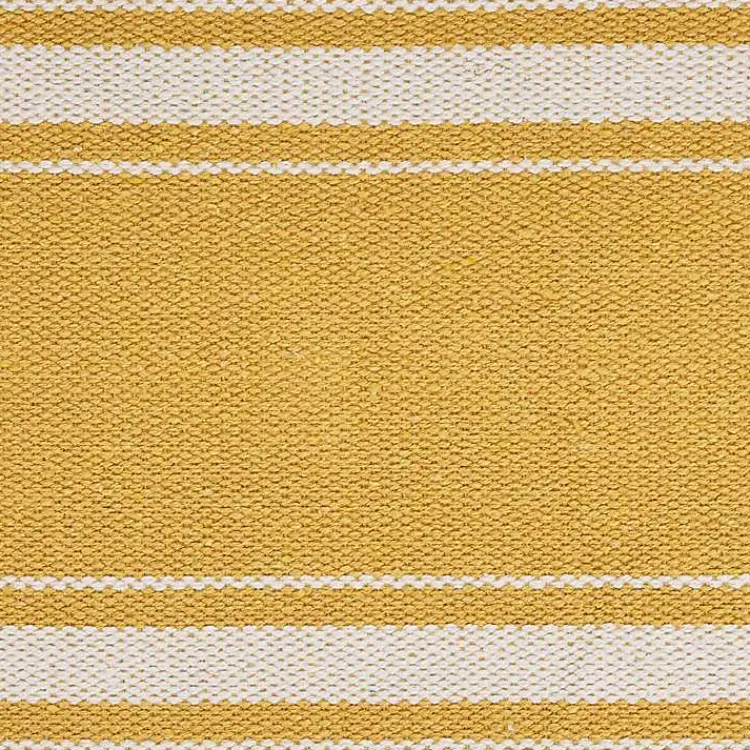 Kirklands Home Table Linens|Striped Fringe Placemats, Set of 4 Yellow