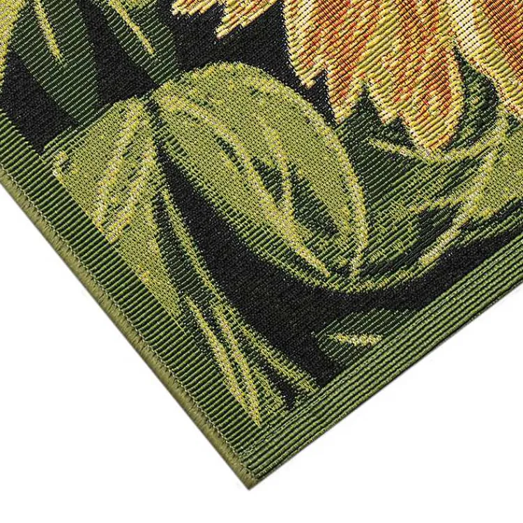 Kirklands Home Outdoor Rugs|Yellow Sunflower Indoor/Outdoor Runner, 1x4