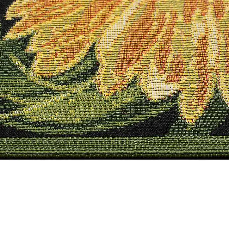 Kirklands Home Outdoor Rugs|Yellow Sunflower Indoor/Outdoor Runner, 1x4