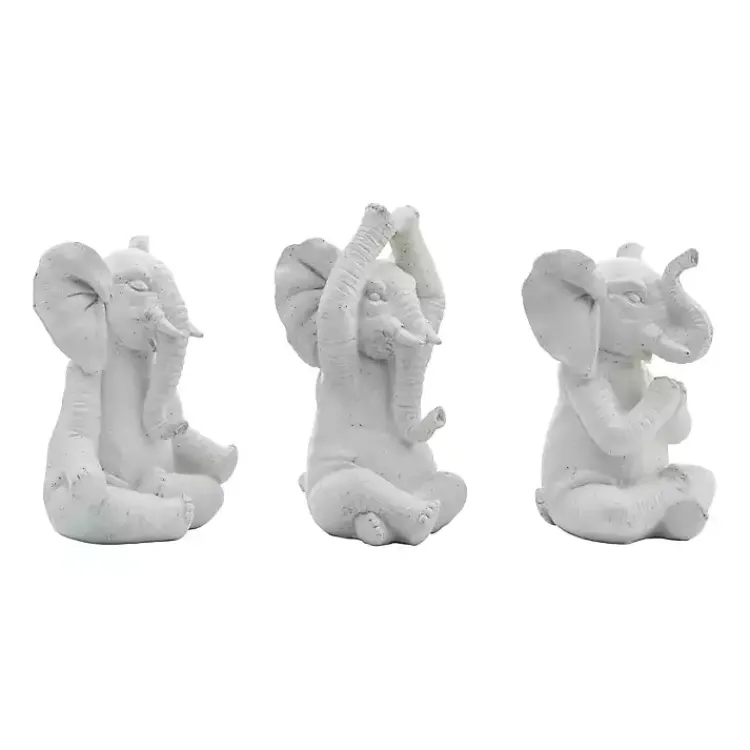 Sale Yoga Elephant Statues, Set of 3 Statues & Figurines