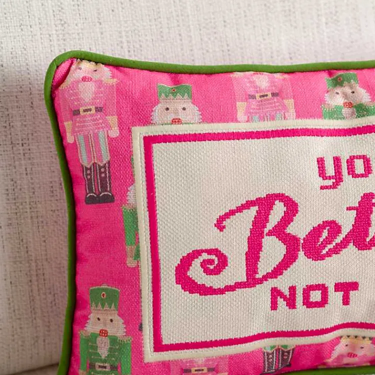 Hot You Better Not Pout Needlepoint Pillow Pillows